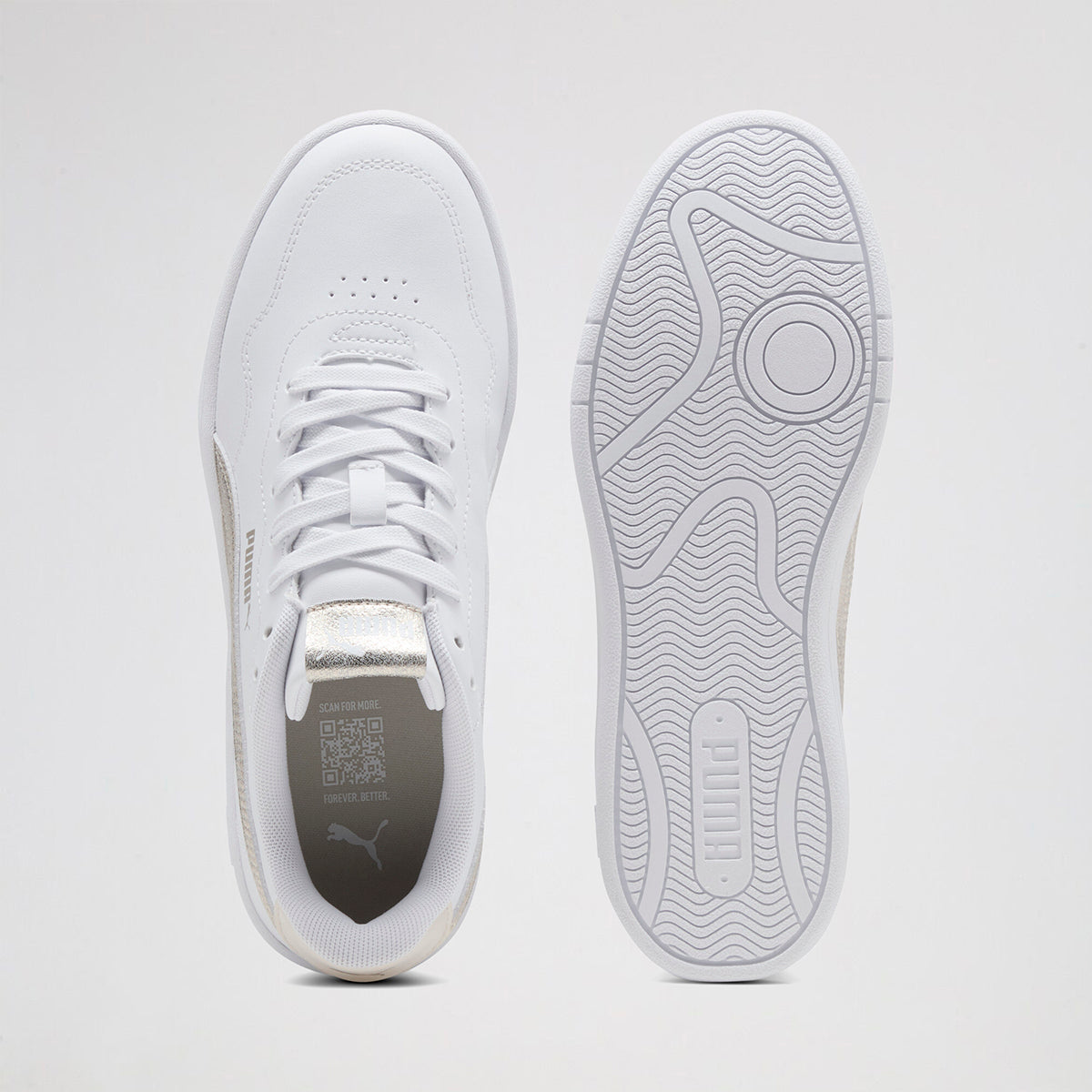 Zapatillas Puma Court Lally Metallic Whisper Mujer 4